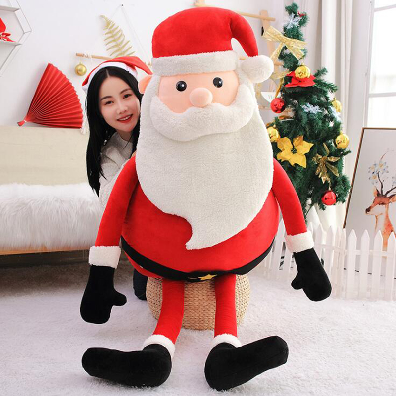Best Kids Toys Xmas - 休暇のクリスマスサンタクロースのぬいぐるみ、雪だるまのぬいぐるみ、エルクの休日の家の装飾、子供のクリスマスギフト、親友、60 cm、90cm