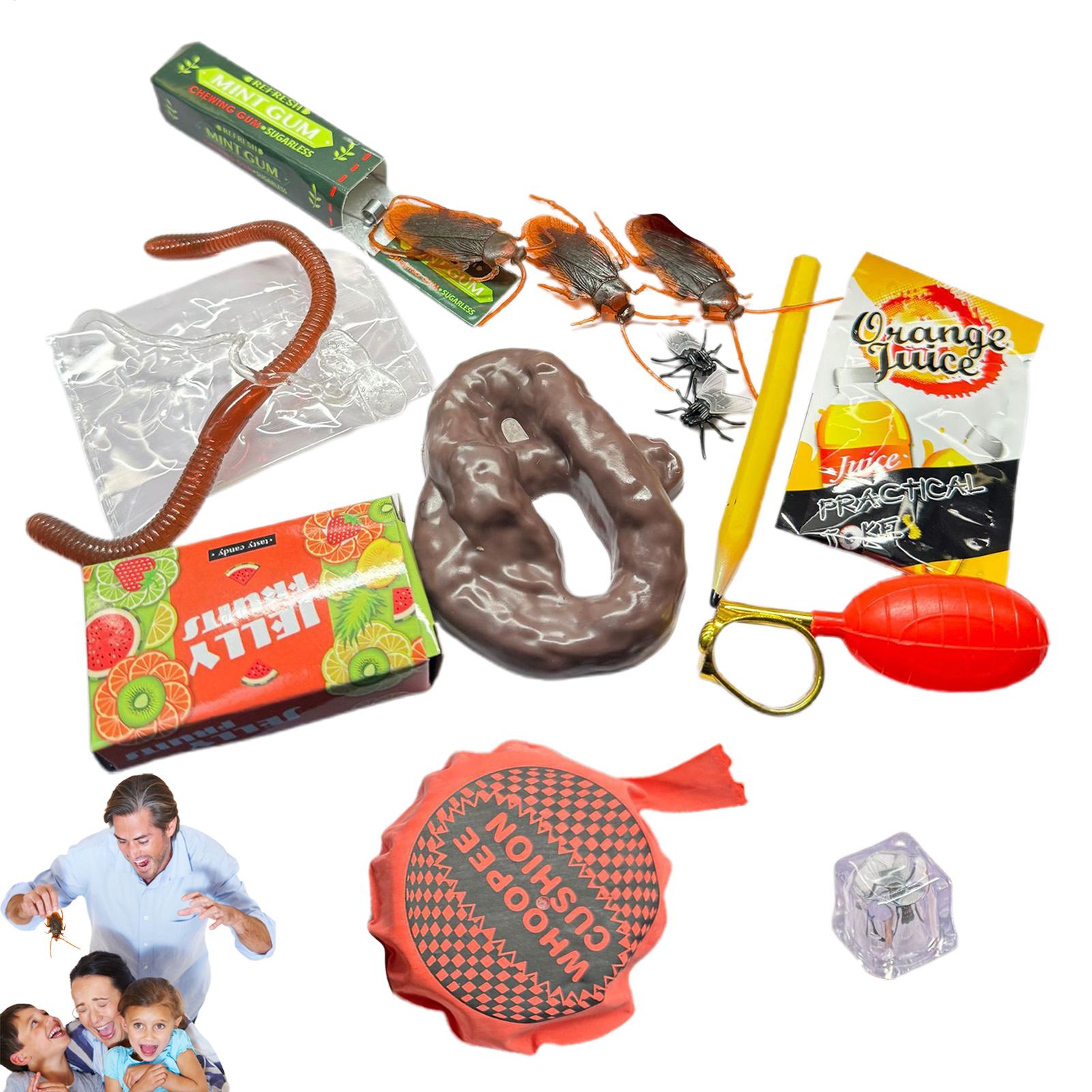 Kid Toys Ads - いたずらおもちゃセット 子供向け楽しいいたずらおもちゃ ポータブルでクールで面白いノベルティおもちゃ 子供と大人の友達のパーティーに笑い声を添える