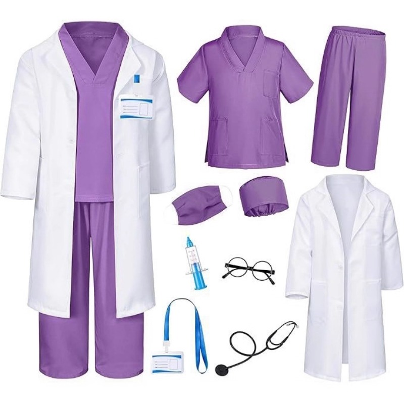 Kids Toys Doctor Set - キッズドクターナースごっこ遊びセット白衣おもちゃバッグ幼稚園ごっこ遊びコスプレゲームスーツ