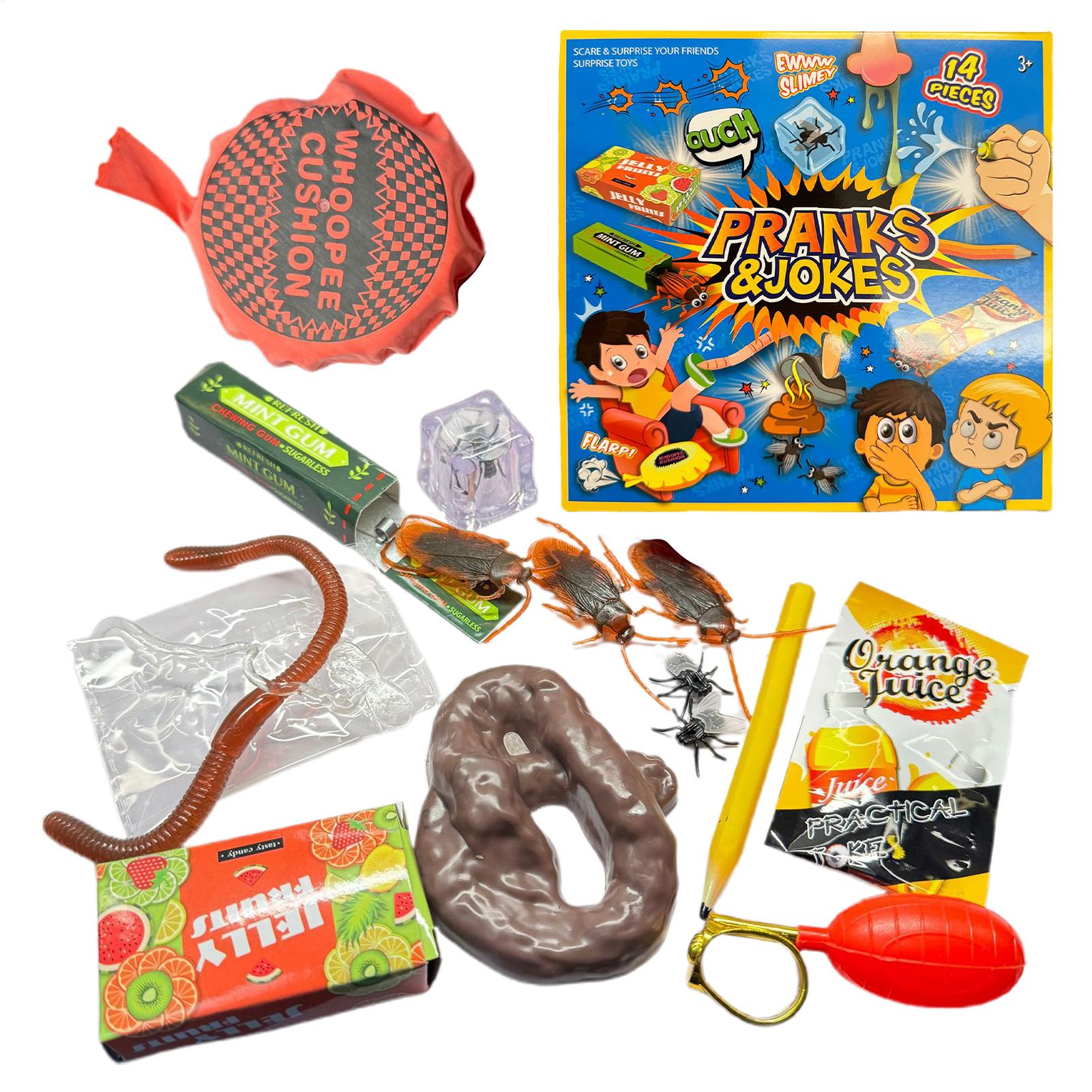 Kid Toys Ads - いたずらおもちゃセット 子供向け楽しいいたずらおもちゃ ポータブルでクールで面白いノベルティおもちゃ 子供と大人の友達のパーティーに笑い声を添える