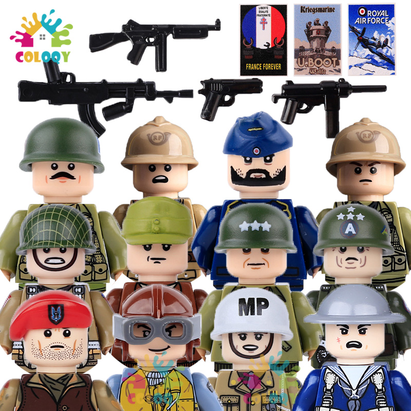 Kids Toys Uk - 新しい子供向けおもちゃ 第二次世界大戦兵士 組み立てブロック ソビエト連邦 アメリカ フランス