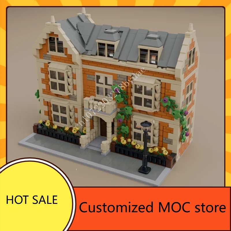 Kids Toys Uk - 1662ピース イギリス風の家 MOC ストリートビュー パズル シティアーキテクチャ