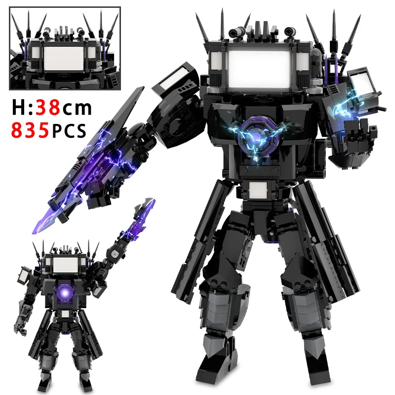 Kids Xmas Toys Ideas - 新しい Skibidi フィギュアトイレ男タイタン時計王 5.0 テレビマンドリルマンビルディングブロックレンガモデルおもちゃ子供クリスマスアイデアギフト