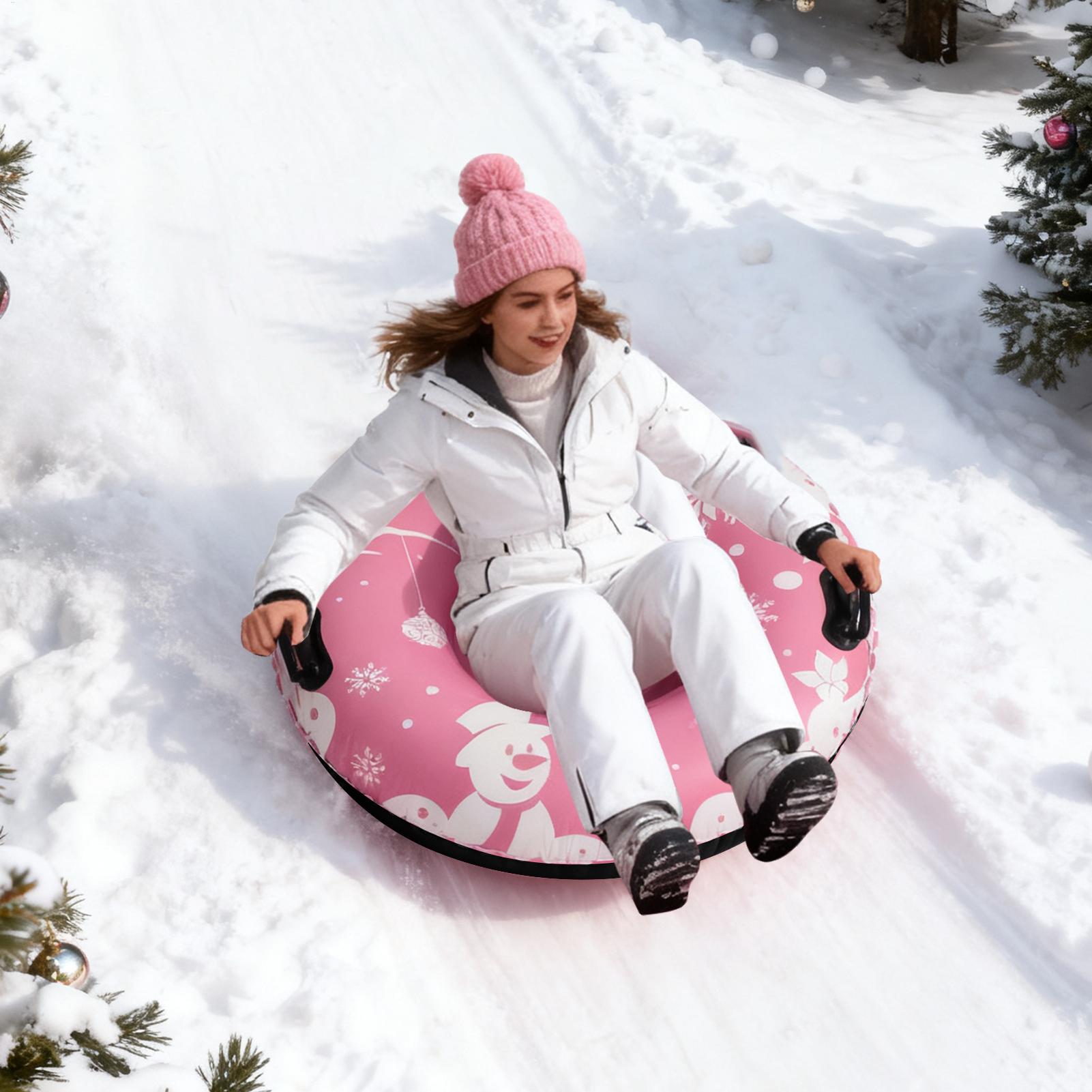 Kids Toys Play Youtube - クリスマススノーチューブ PVC 厚みのあるインフレータブルスキーチューブ子供のおもちゃ用そりリング冬の屋外集会パーティー遊び用品