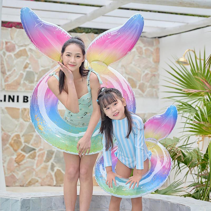 Kids Toys Play Youtube - インフレータブル水泳リングマーメイドテールスパンコールプールリングフローティングビーチパーティーのおもちゃ大人子供水遊びチューブ水泳おもちゃ