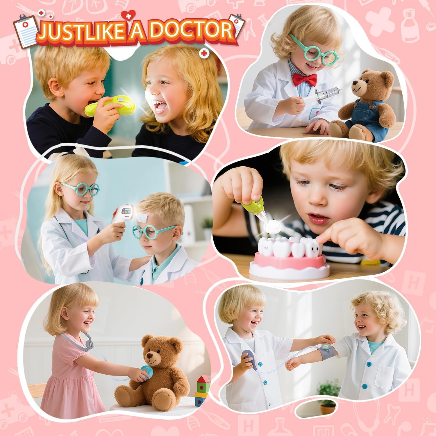 デラックスキッズドクタープレイセットごっこ遊び医療カートトロ - Kids Toys Doctor Set のレビューと価格