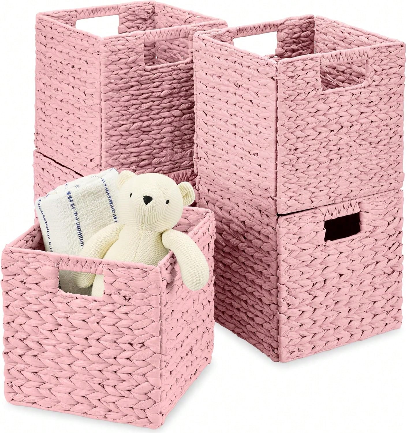 10.5x10.5インチ 5個セット キューブ型収納バスケッ - Kids Toys Basket のレビューと価格