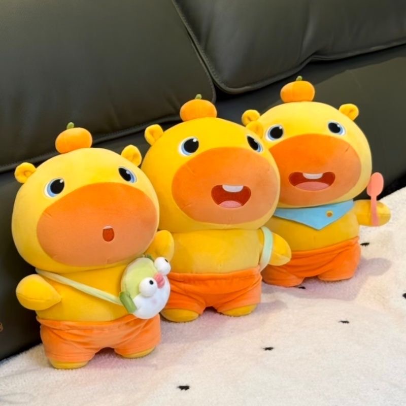 かわいい黄色のカピバラぬいぐるみセット、アボカドバードクロス - Kids Toys Yellow のレビューと価格