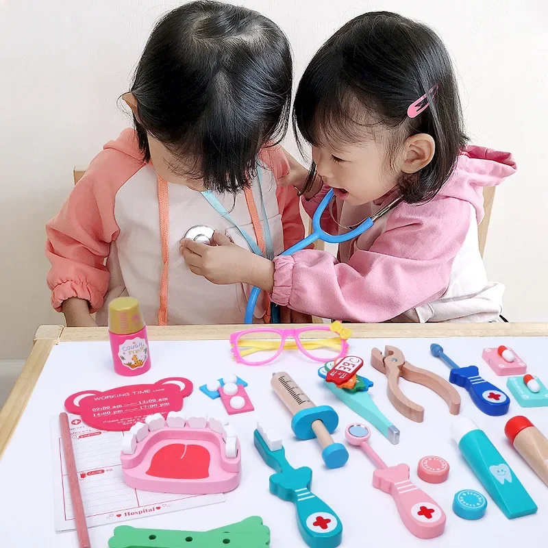 ドクターおもちゃ子供用セットキッズ木製ごっこ遊びキットゲーム - Kids Toys Doctor Set のレビューと価格