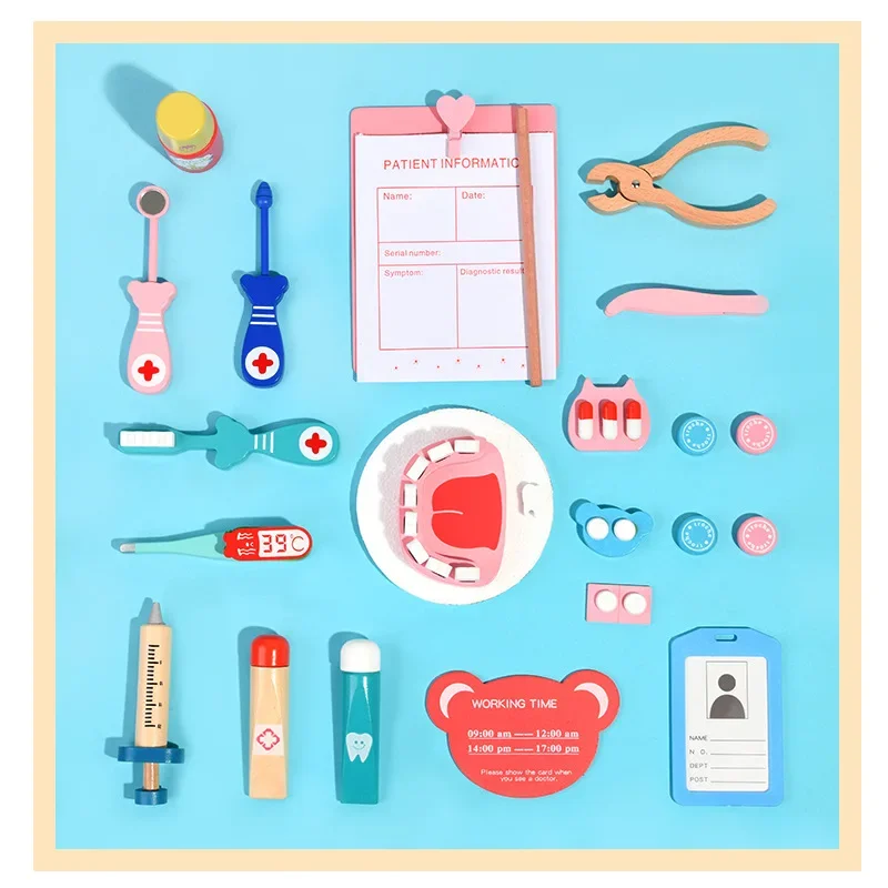 ドクターおもちゃ子供用セットキッズ木製ごっこ遊びキットゲーム - Kids Toys Doctor Set のレビューと価格