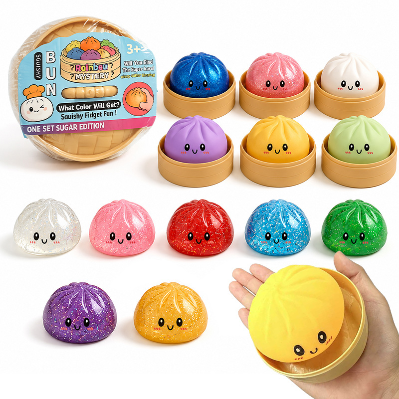グリッターダンプリングスクイーズトイジャンボバオバンストレス - Kids Toys Basket のレビューと価格