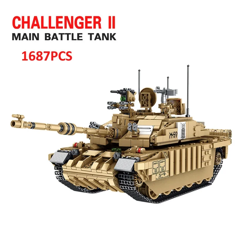 1687 個軍用戦車英国チャレンジャー II 主力戦車ビルデ - Kids Toys Uk のレビューと価格