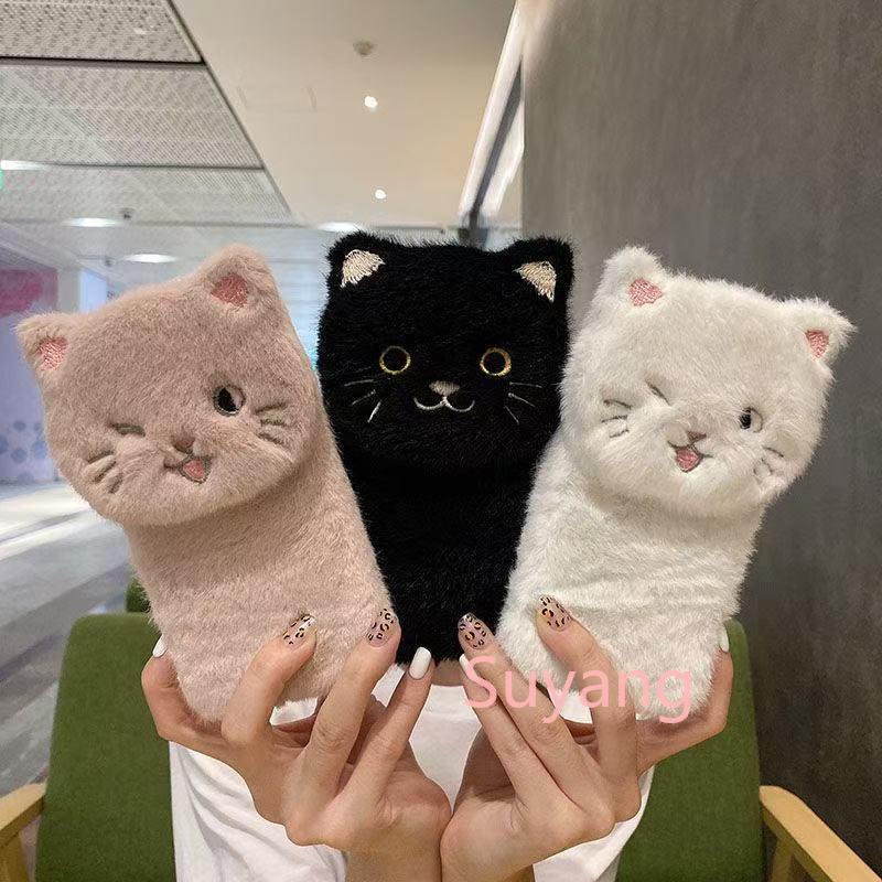3D猫ぬいぐるみふわふわファー携帯電話ホルダーケース Xia - Xiaomi Kids Toys のレビューと価格