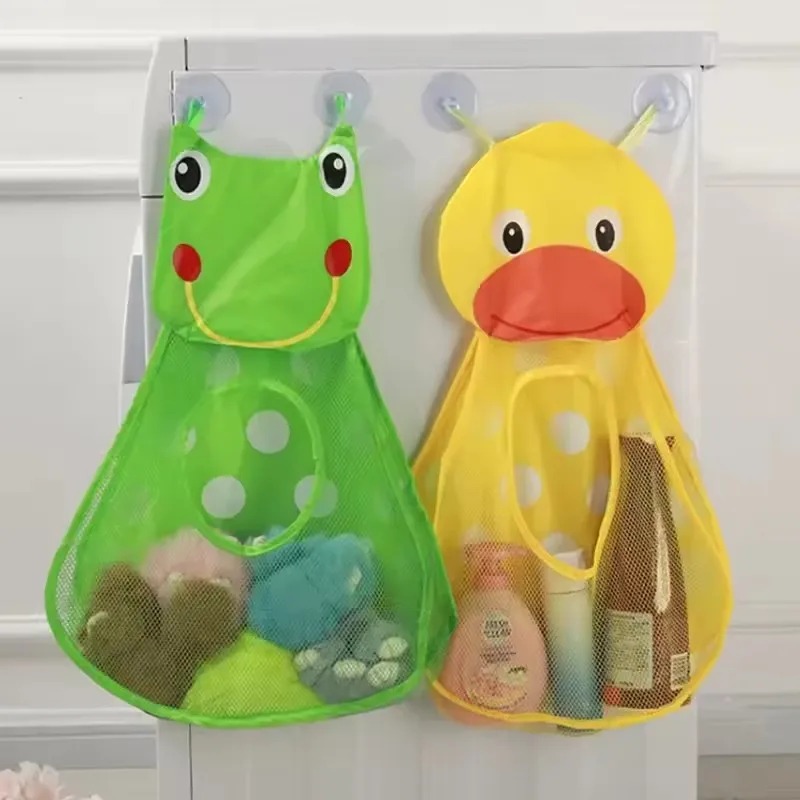 ベビーバスルームメッシュバッグ漫画動物の形の布製砂遊びおもち - Kids Toys Basket のレビューと価格