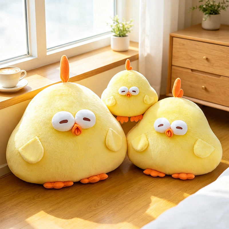 新しいかわいいドゥンドゥンチキンぬいぐるみ、柔らかい黄色のチ - Kids Toys Yellow のレビューと価格
