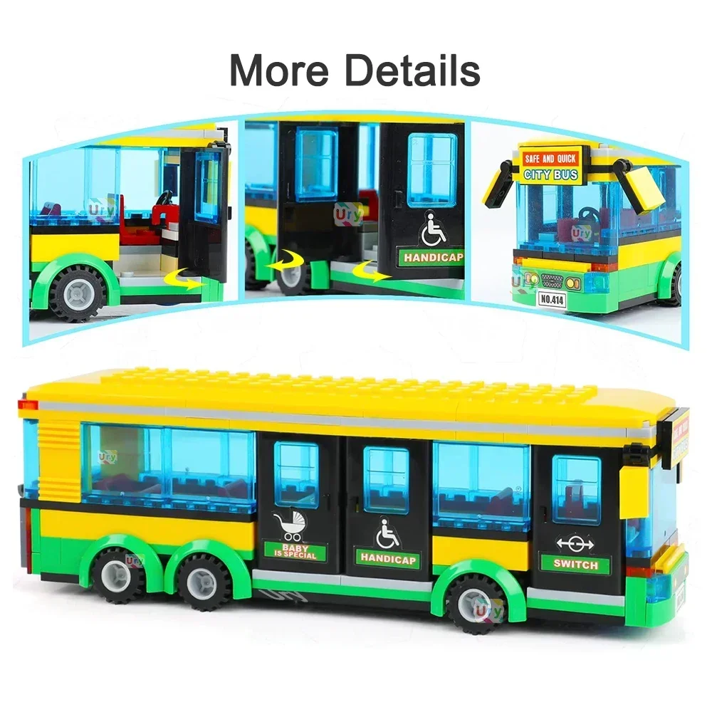 バスシティ英国ロンドン黄色乗客スクールバスステーションビルデ - Kids Toys Uk のレビューと価格