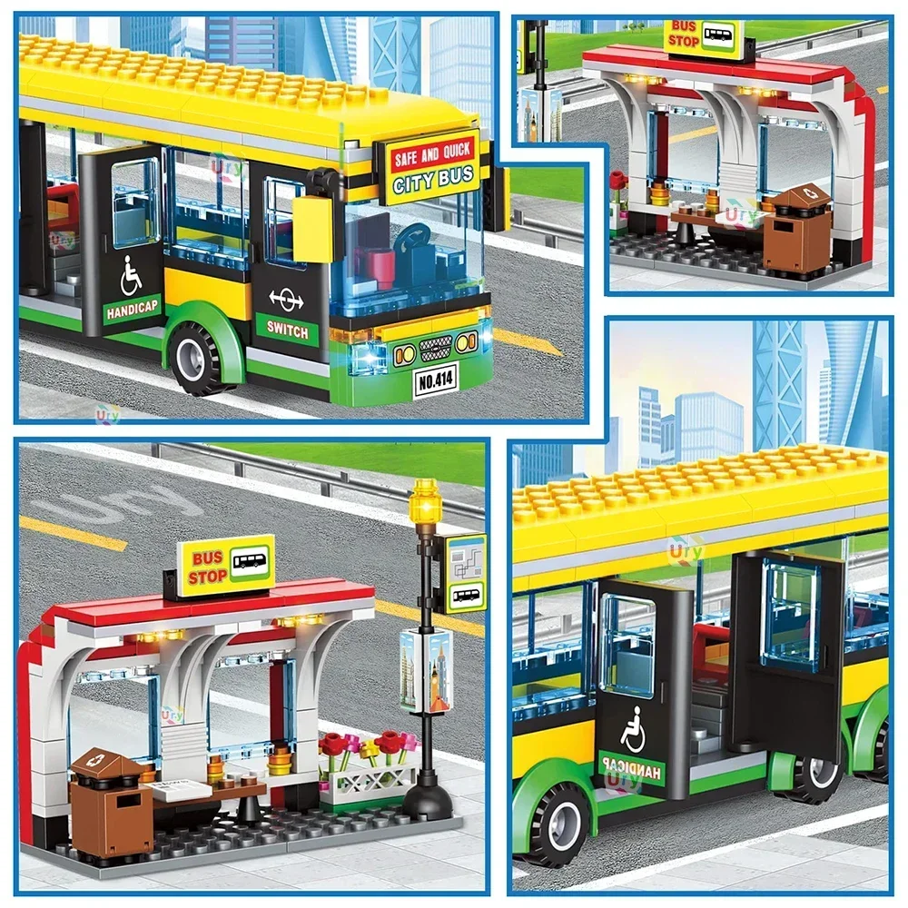 バスシティ英国ロンドン黄色乗客スクールバスステーションビルデ - Kids Toys Uk のレビューと価格