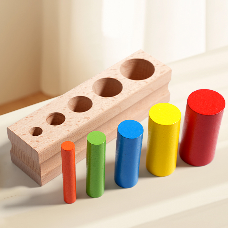 モンテッソーリ木製カラフルノブシリンダーブロックおもちゃは、 - Kid Toys Ads のレビューと価格
