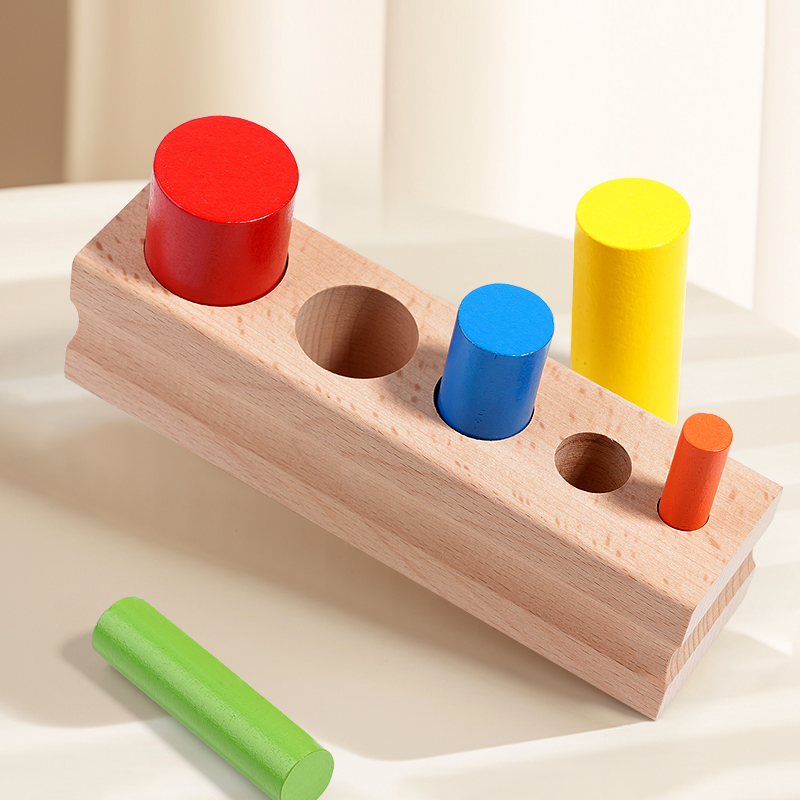 モンテッソーリ木製カラフルノブシリンダーブロックおもちゃは、 - Kid Toys Ads のレビューと価格