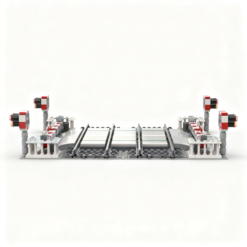 372 個 MOC 英国ダブルトラックフルバリアレベル列車モ - Kids Toys Uk のレビューと価格