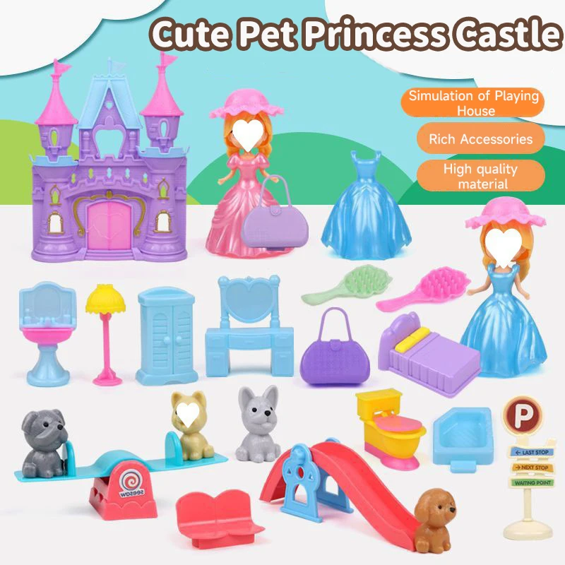犬のぬいぐるみセット 子犬ごっこ遊びおもちゃ 子供用プレイハ - Kids Toys Basket のレビューと価格