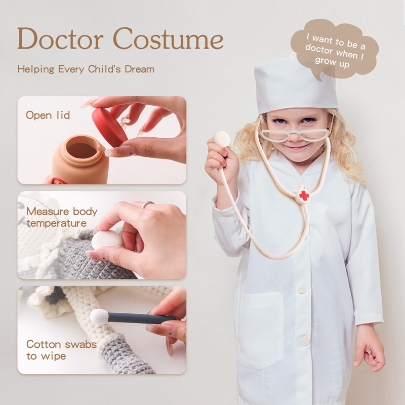 ドクタートイズ ごっこ遊び シリコーンプレイドクターキット  - Kids Toys Doctor Set のレビューと価格