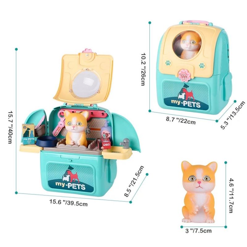 幼児用ペットケアプレイセット、バックパック付き犬用グルーミン - Kids Toys Doctor Set のレビューと価格