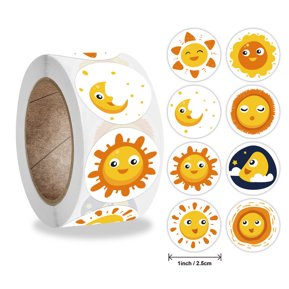 笑顔の子供の報酬ステッカー、黄色のドットラベル、幸せなおもち - Kids Toys Yellow のレビューと価格