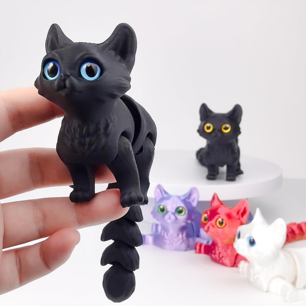 3Dプリントされた猫のフィジェットトイ、ストレス解消、デスク - Kids Toys Basket のレビューと価格