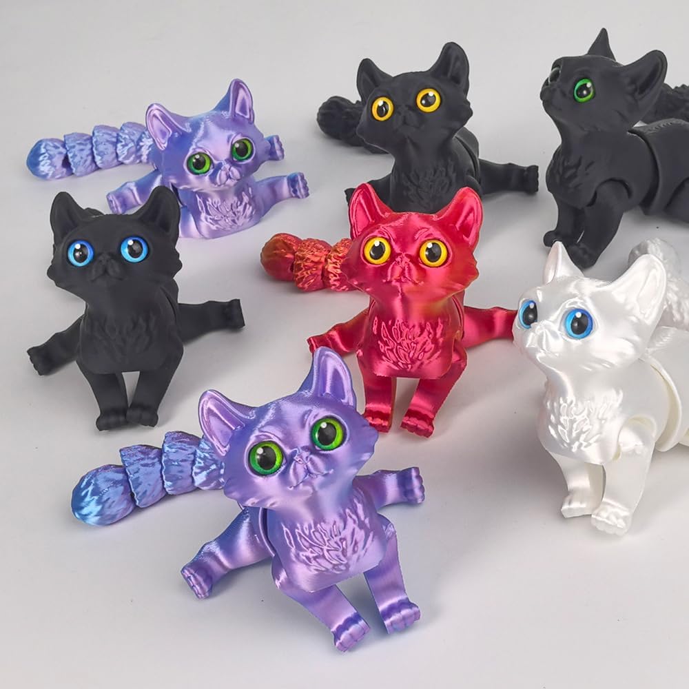 3Dプリントされた猫のフィジェットトイ、ストレス解消、デスク - Kids Toys Basket のレビューと価格
