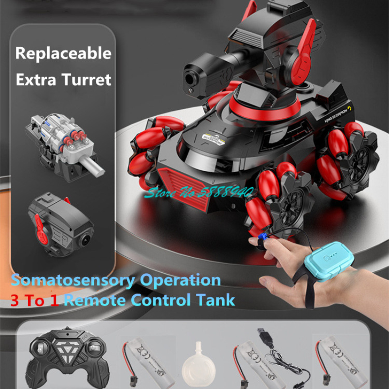 3To1 発射弾水泡ハンドジェスチャーリモコンRCバトルタン - Kids Toys Under 50 のレビューと価格